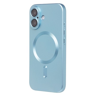 Чехол-накладка для Apple iPhone 16 (голубой) - SM020 Matte SafeMag