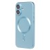 Чехол-накладка для Apple iPhone 16 (голубой) - SM020 Matte SafeMag