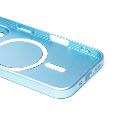 Чехол-накладка для Apple iPhone 16 (голубой) - SM020 Matte SafeMag