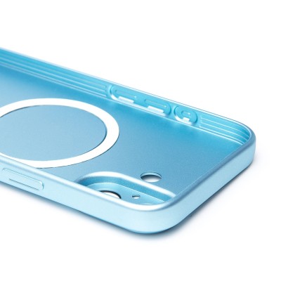Чехол-накладка для Apple iPhone 16 (голубой) - SM020 Matte SafeMag