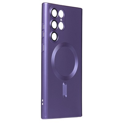 Чехол-накладка для Samsung Galaxy S22 Ultra (сиреневый) - SM020 Matte SafeMag