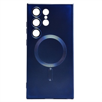 Чехол-накладка для Samsung Galaxy S24 Ultra (темно-синий) - SM020 Matte SafeMag