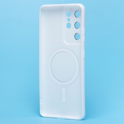 Чехол-накладка для Samsung G998 Galaxy S21 Ultra (белый) - SM020 Matte SafeMag