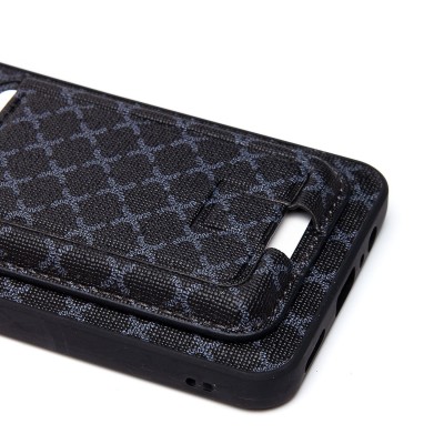 Чехол-накладка для Honor X7a (черный) - SM022 c картхолдером