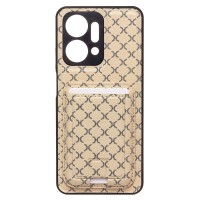 Чехол-накладка для Honor X7a (белый) - SM022 c картхолдером