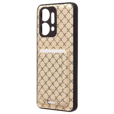 Чехол-накладка для Honor X7a (белый) - SM022 c картхолдером