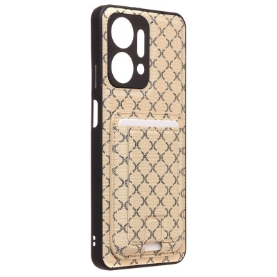 Чехол-накладка для Honor X7a (белый) - SM022 c картхолдером