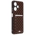 Чехол-накладка для Infinix Hot 30i (кофейный) - SM022 c картхолдером