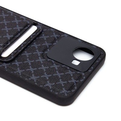 Чехол-накладка для Realme C30 (черный) - SM022 c картхолдером