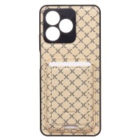 Чехол-накладка для REalme Note 50 (белый) - SM022 c картхолдером