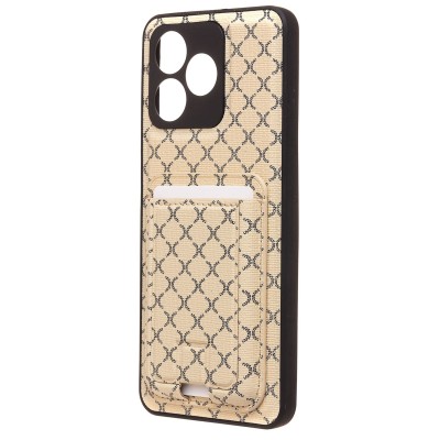 Чехол-накладка для REalme Note 50 (белый) - SM022 c картхолдером