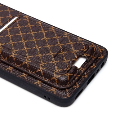 Чехол-накладка для Realme C55 (кофейный) - SM022 c картхолдером