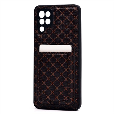 Чехол-накладка для Samsung Galaxy A12 (кофейный) - SM022 c картхолдером Чехол-накладка для Samsung Galaxy A12 (кофейный) - SM022 c картхолдером