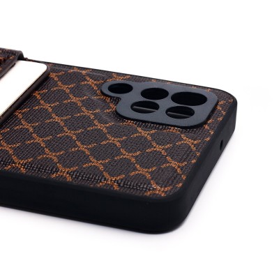 Чехол-накладка для Samsung Galaxy A12 (кофейный) - SM022 c картхолдером Чехол-накладка для Samsung Galaxy A12 (кофейный) - SM022 c картхолдером