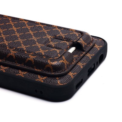 Чехол-накладка для Samsung Galaxy A14 4G (кофейный) - SM022 c картхолдером Чехол-накладка для Samsung Galaxy A14 4G (кофейный) - SM022 c картхолдером