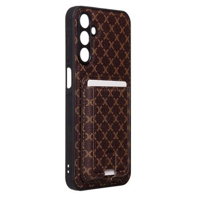 Чехол-накладка для Samsung Galaxy A15 5G (кофейный) - SM022 c картхолдером