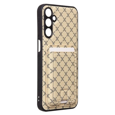 Чехол-накладка для Samsung Galaxy A15 5G (белый) - SM022 c картхолдером