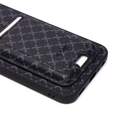 Чехол-накладка для Samsung Galaxy A24 4G (черный) - SM022 c картхолдером