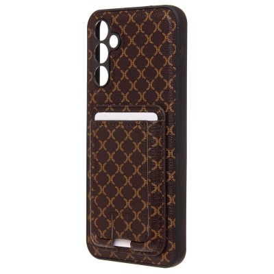 Чехол-накладка для Samsung Galaxy A24 4G (кофейный) - SM022 c картхолдером