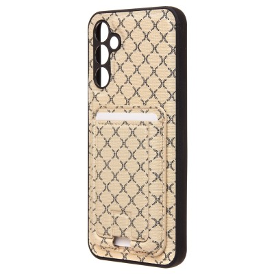 Чехол-накладка для Samsung Galaxy A24 4G (белый) - SM022 c картхолдером