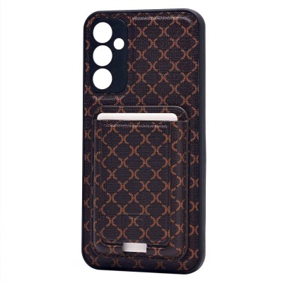 Чехол-накладка для Samsung Galaxy A34 (кофейный) - SM022 c картхолдером