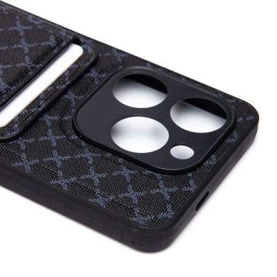 Чехол-накладка для Tecno Pop 8 (черный) - SM022 c картхолдером