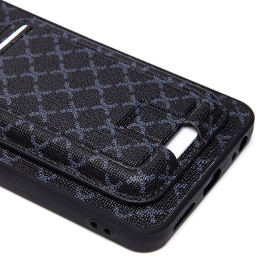 Чехол-накладка для Tecno Pop 8 (черный) - SM022 c картхолдером