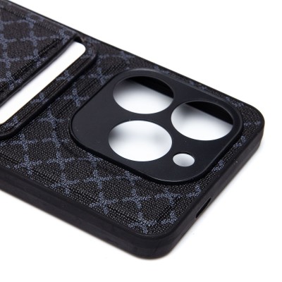 Чехол-накладка для Tecno Spark 20/Spark 20C (черный) - SM022 c картхолдером Чехол-накладка для Tecno Spark 20/Spark 20C (черный) - SM022 c картхолдером