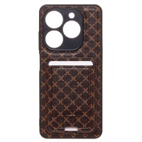 Чехол-накладка для Tecno Spark 20/Spark 20C (кофейный) - SM022 c картхолдером
