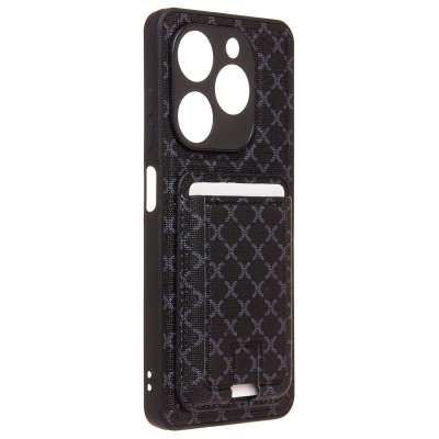 Чехол-накладка для Tecno Spark Go 2024 (черный) - SM022 c картхолдером