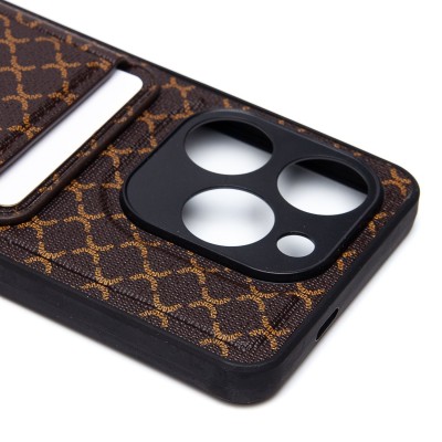 Чехол-накладка для Tecno Spark Go 2024 (кофейный) - SM022 c картхолдером