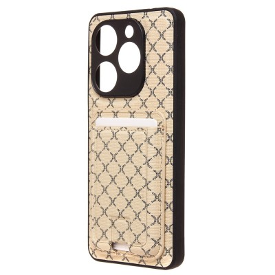 Чехол-накладка для Tecno Spark Go 2024 (белый) - SM022 c картхолдером