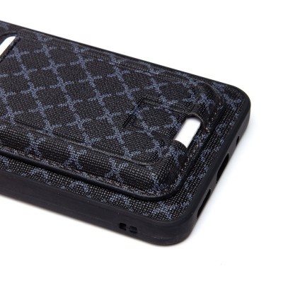 Чехол-накладка для Xiaomi Poco C55 (черный) - SM022 c картхолдером