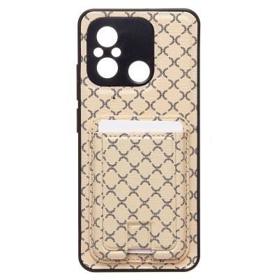 Чехол-накладка для Xiaomi Poco C55 (белый) - SM022 c картхолдером