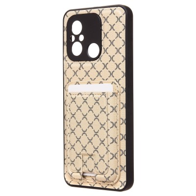 Чехол-накладка для Xiaomi Poco C55 (белый) - SM022 c картхолдером Чехол-накладка для Xiaomi Poco C55 (белый) - SM022 c картхолдером