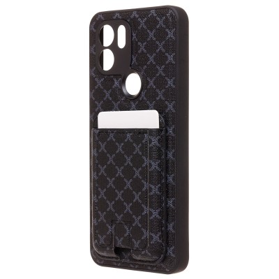 Чехол-накладка для Xiaomi Poco C50 (черный) - SM022 c картхолдером