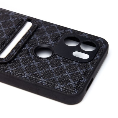 Чехол-накладка для Xiaomi Poco C50 (черный) - SM022 c картхолдером