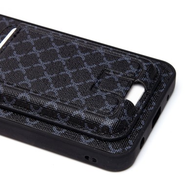 Чехол-накладка для Xiaomi Poco C50 (черный) - SM022 c картхолдером