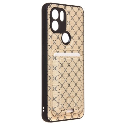 Чехол-накладка для Xiaomi Poco C50 (белый) - SM022 c картхолдером