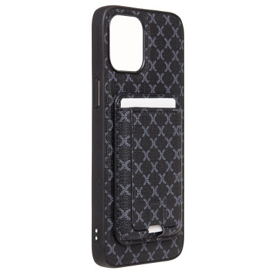Чехол-накладка для Apple iPhone 12 Pro Max (черный) - SM022 SafeMag c картхолдером