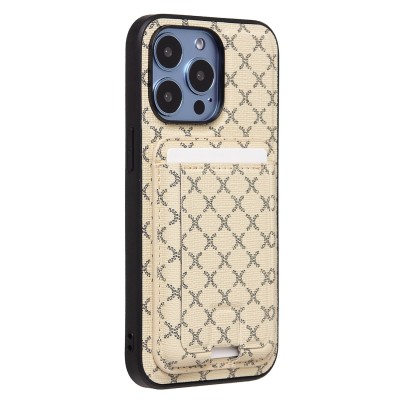 Чехол-накладка для Apple iPhone 13 Pro (белый) - SM022 SafeMag c картхолдером