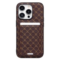 Чехол-накладка для Apple iPhone 14 Pro (кофейный) - SM022 SafeMag c картхолдером