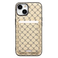 Чехол-накладка для Apple iPhone 14 (белый) - SM022 SafeMag c картхолдером