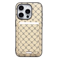 Чехол-накладка для Apple iPhone 15 Pro (белый) - SM022 SafeMag c картхолдером