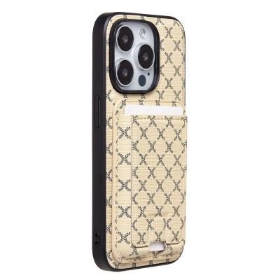 Чехол-накладка для Apple iPhone 15 Pro (белый) - SM022 SafeMag c картхолдером