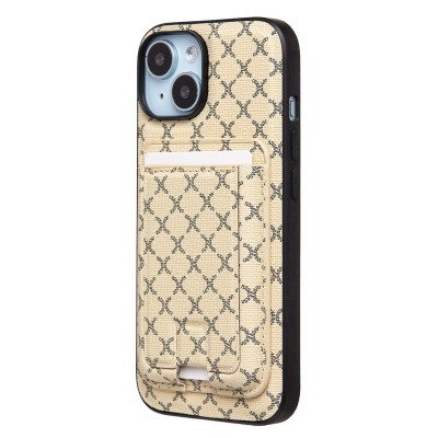 Чехол-накладка для Apple iPhone 15 (белый) - SM022 SafeMag c картхолдером