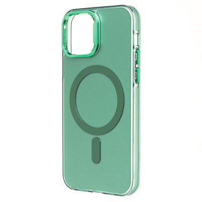 Чехол-накладка для Apple iPhone 12 (зеленый) - SM025 SafeMag