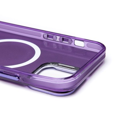 Чехол-накладка для Apple iPhone 12 (фиолетовый) - SM025 SafeMag