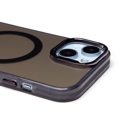 Чехол-накладка для Apple iPhone 15 (черный) - SM025 SafeMag