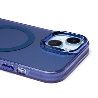 Чехол-накладка для Apple iPhone 15 (синий) - SM025 SafeMag